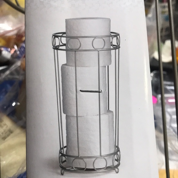 Homz smart solutions TOLIET PAPER HOLDER NEW 💫NWT satin nickel finish 3 roll 🛍 - Picture 1 of 6